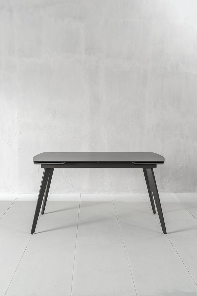 Tavolo allungabile con top in ceramica grigio antracite 140/170/200x90x76h cm - Samnite