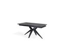 Tavolo allungabile grigio vintage - nero opaco 90 cm x 160-240  cm cm H. 76 cm - Samnite