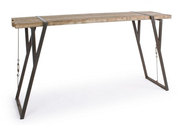 Tavolo bar stile industrial Blocks 200x54 cm - Samnite
