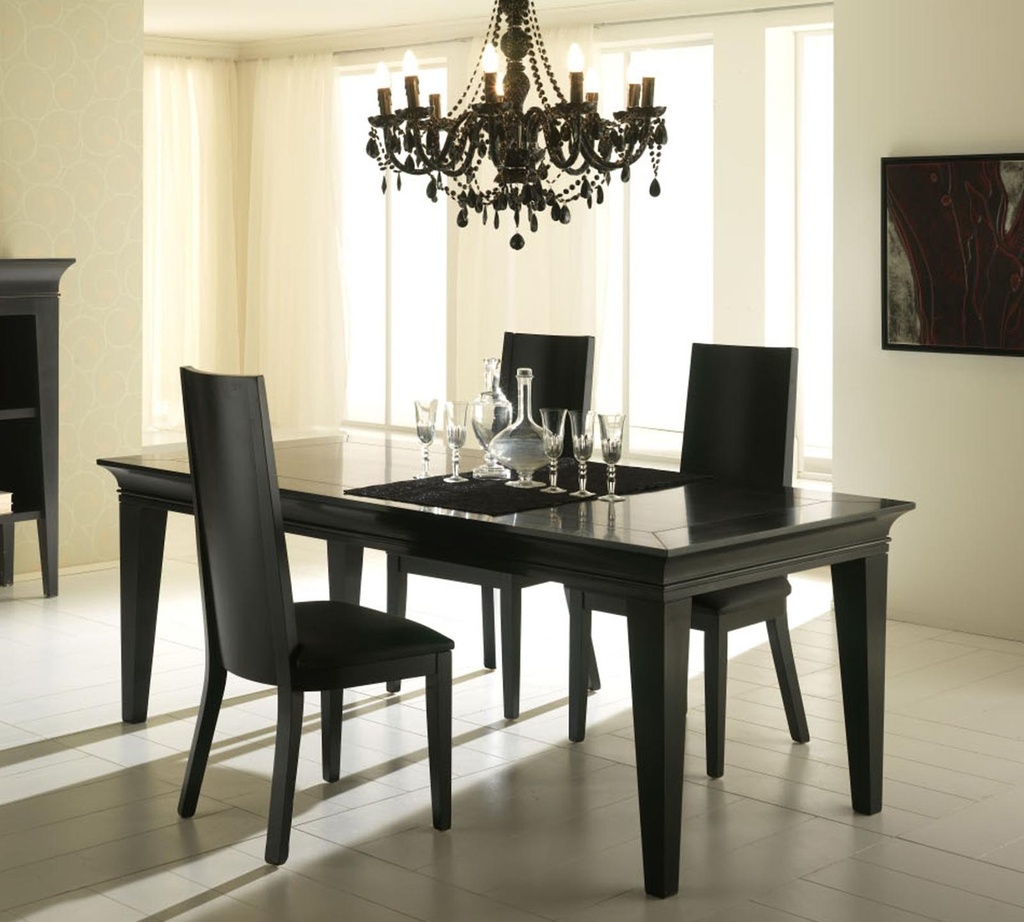 Tavolo fisso in legno con top bianco 200x75h cm - Samnite