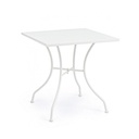 Tavolo in acciaio Kelsie bianco 70x70 cm - Samnite