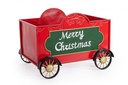 Vagone Treno Merry Xmas Rosso-Verde - Samnite