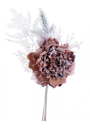 [S-B0939407] 10x Pick Peonia Ginny Marrone Innevato