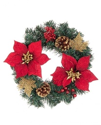 [S-B0934843] 12x Corona Josie Poinsettia Rosso D35