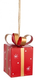 [S-B0938536] 12x Pendaglio Bert Pacco Regalo Rosso