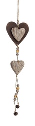 [S-B0914884] 12x Pendaglio Country Cuore Double Rusty