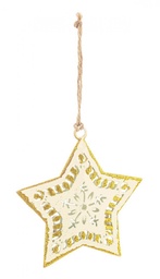 [S-B0937943] 12x Pendaglio Flaky Stella Oro