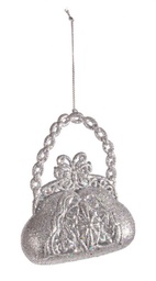 [S-B0912593] 12x Pendaglio Moda Borsetta Argento