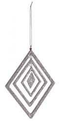 [S-B0912623] 12x Pendaglio Moda Rombo Argento