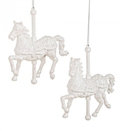 [S-B0922116] 12x Pendaglio Sophie Cavallino Bianco Ass2