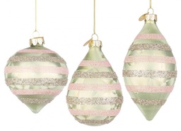 [S-B0970506] 12x Pendaglio Vt Chrystal Verde Orizz Ass3