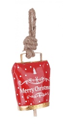 [S-B0936638] 12x Pendaglio Wendi Campana Merry Xmas Rosso