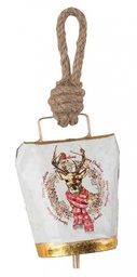 [S-B0936654] 12x Pendaglio Wendi Campana Renna Bianco