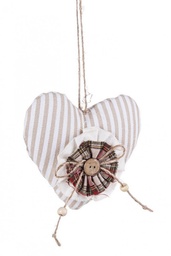 [S-B0917354] 12x Pendaglio York Cuore Righe