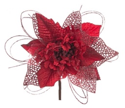 [S-B0904616] 12x Pick Poinsezia Rosso