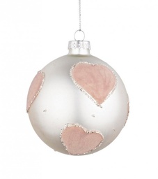 [S-B0934164] 12x Sfera Vt Chic Argento Op Cuore Rosa D80