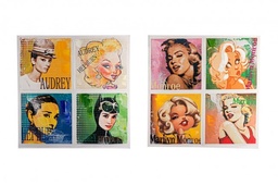 [S-B0240464] 2x Dipinto Olio Crown P453-1-2 Ass2 60X60