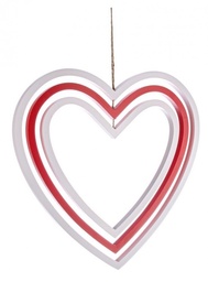 [S-B0913517] 2x Pendente Cuore Rosso