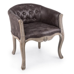 [S-B0743256] Poltrona Classica Diva Dark - 60x60x70 cm