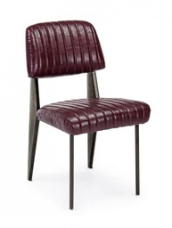 [S-B0746107] 2x Sedia Nelly Bordeaux Vintage