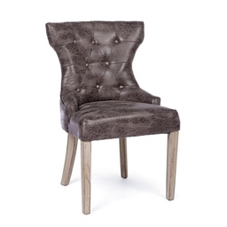 [S-B0743678] Sedia dark in tessuto stile classico - Misure: 55x52x92 cm