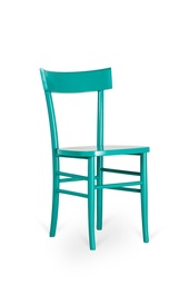 [S-OM/230/TR] Set di 4 sedie in similcuoio e legno laccato, colore turchese, 48x39x80 cm