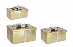 [S-B0970855] 2x Set3 Pacco Regalo Present Oro