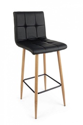 [S-B0733220] 2x Sgabello Bar Bruce Pu Nero