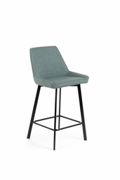 [S-OM/449/SAM] Set dai 2 Sgabelli elegante in tessuto, 50cm x 44cm x 94cm, con gambe in metallo nero