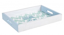 [S-B0133166] 2x Vassoio Malibu' Rett. Azzurro S