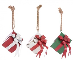 [S-B0933750] 3x Pendaglio Grace Bell Met Pacco Regalo As