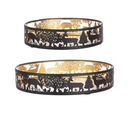 [S-B0971542] 3x Set2 Vassoio Alizee Nero