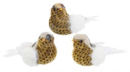 [S-B0935996] 3x Set3 Clip Dafne Uccellino Multi Ocra