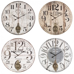 [S-B0180990] 4x Orologio Parete Arizona C-Pendolo Ass4