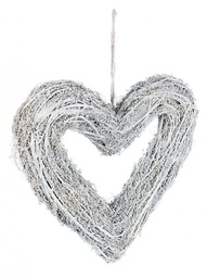 [S-B0932414] 4x Pendaglio Cuore Forest Bianco