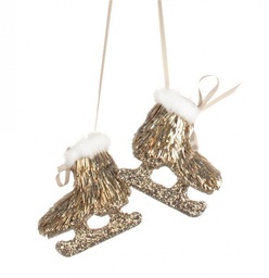 [S-B0927239] 4x Pendaglio Essence Pattini Oro