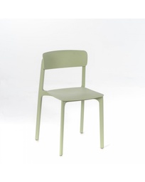 [S-OM/366/VC] Set di 4 sedie in polipropilene verde, dimensioni 41x46x79.5cm