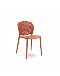 [S-OM/261/AR] Set di 4 sedie in polipropilene arancione, 48x56x80cm