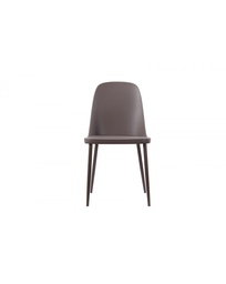 [S-OM/359/VS] Set di 4 sedie in polipropilene con struttura in metallo, colore visone, 46x55x80cm