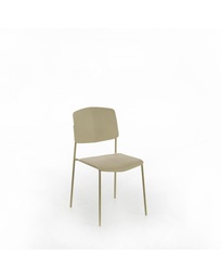 [S-OM/406/GI] Set di 4 sedie in polipropilene giallo, con struttura in metallo, dimensioni 52x52x79cm