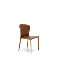 [S-OM/335/CU] Set di 4 Sedie in Similcuoio Color Whisky con Struttura in Metallo, 49x56x82cm