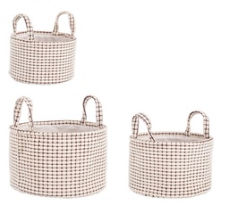 [S-B0219056] 4x Set3 Cesta 2M Nicky To Bianco