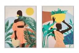 [S-B0245174] 4x Stampa Su Tela C-C 7D+8D Ass2 45X60