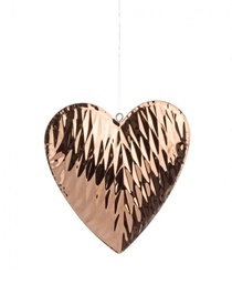 [S-B0912423] 6x Pendaglio Placcato Cuore Rame M
