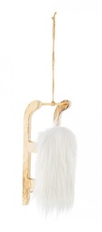 [S-B0931577] 6x Pendaglio Trentino Slitta Bianco S