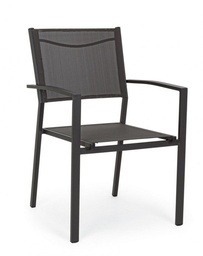 [S-B0662844] 6x Sedia C-Br Hilde Antracite Lh32 -