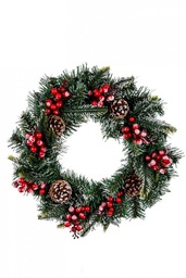 [S-B0925665] 8x Corona Emy Bacche Rosso Ghiacciato D45