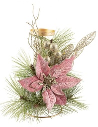 [S-B0932861] 8x P.Candela 1F Annabel Poinsettia Rosa H25