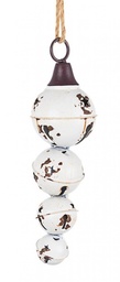 [S-B0932679] 8x Pendaglio 4F Bell Met Bianco