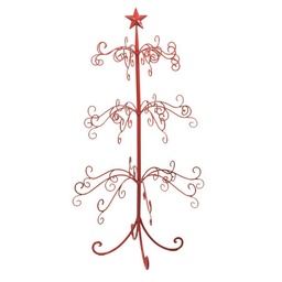 [S-V60494900RO] Albero Espositore Metallo C-Stella Rosso 58x58x105,5 cm